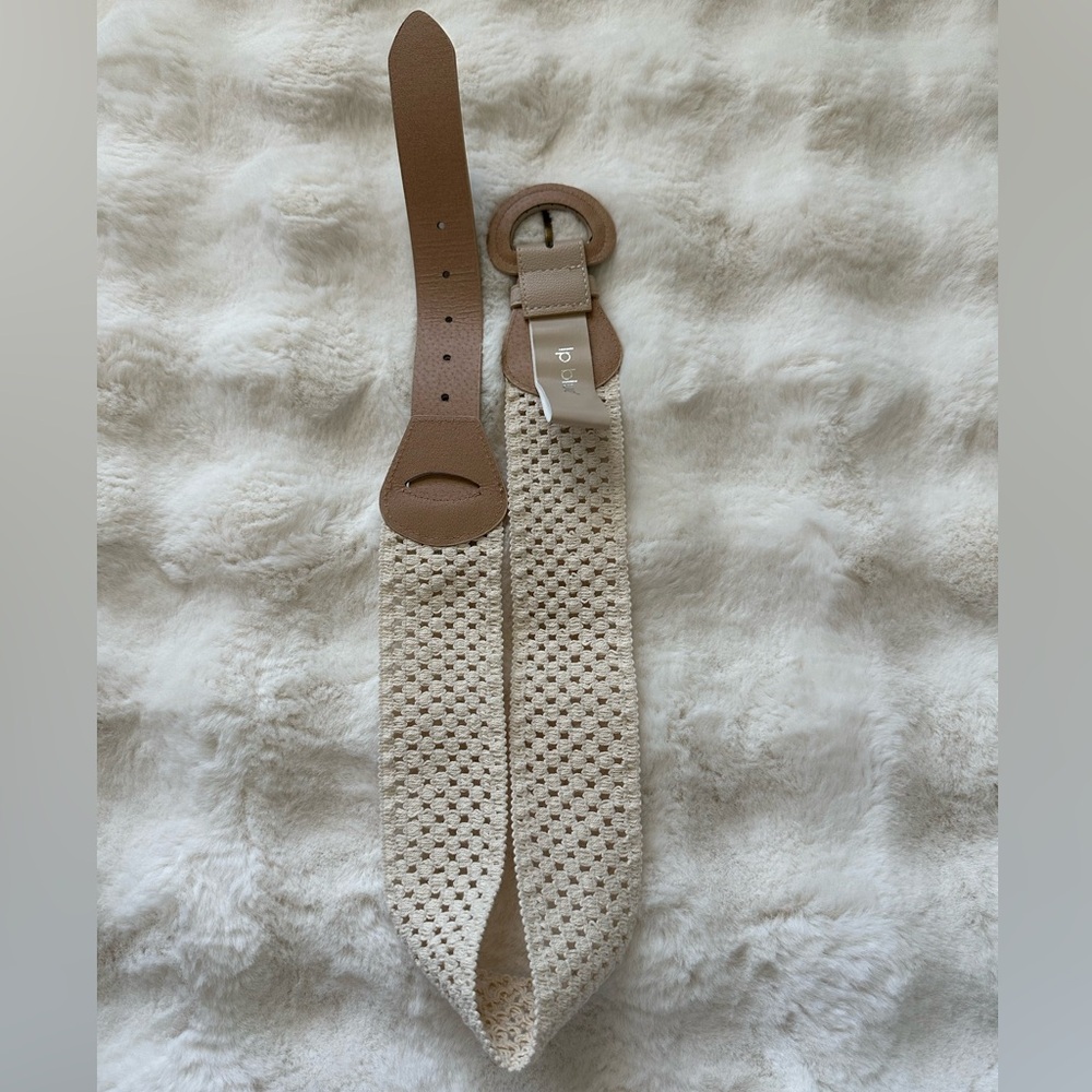 Lp brue Women’s Boho Femenine Romantic Ivory Braided/Knit Stretch Belt. М - Picture 7 of 10